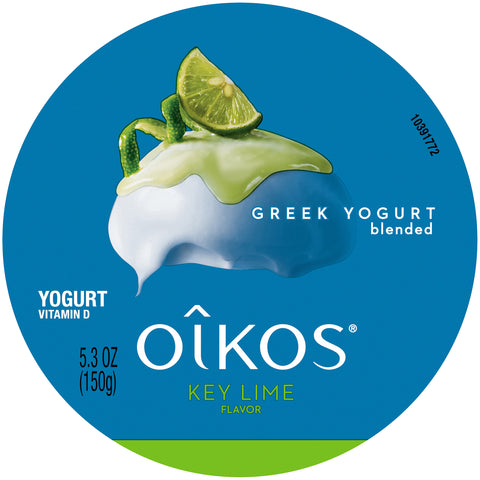 Oikos Key Lime Traditional Greek Yogurt, 5.3 Ounce -- 12 per case.