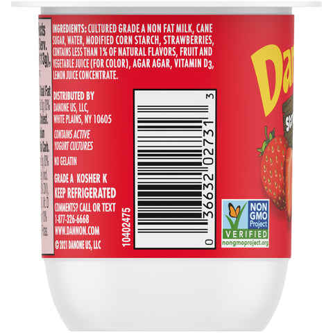 Yogurt Strawberry Blended Non Fat