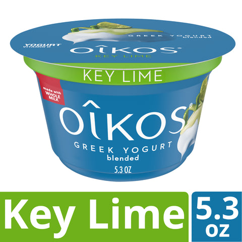 Oikos Key Lime Traditional Greek Yogurt, 5.3 Ounce -- 12 per case.