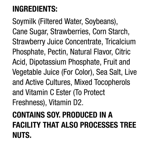 Yogurt Soy Cultered Strawbery Dairy Free 106154