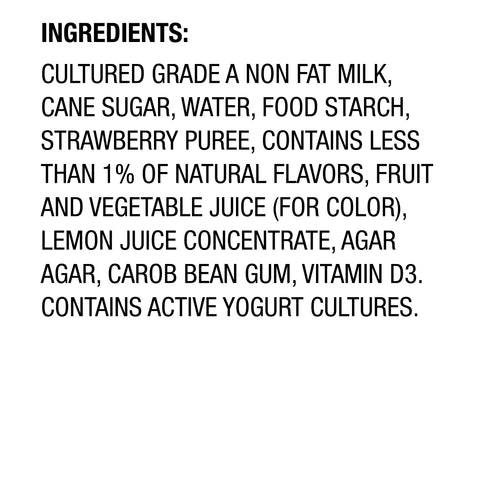 Yogurt Strawberry Blended Non Fat