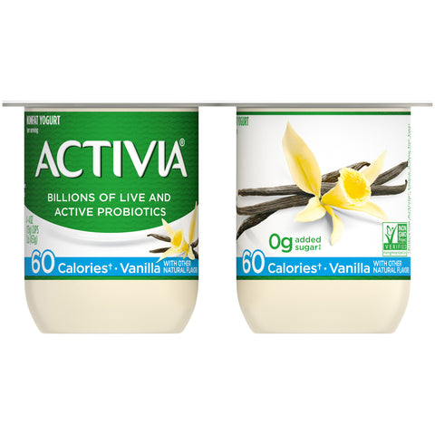 Activia Light Vanilla Probiotic Low Fat Yogurt, 4 Ounce -- 24 per case.