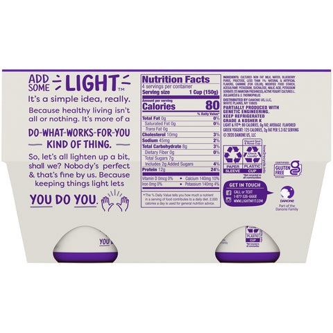 Light & Fit® YOGURT GREEK BLUEBERRY NON FAT