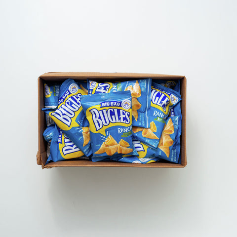 Bugles Ranch Snacks, 1.5 Ounce -- 36 per case.