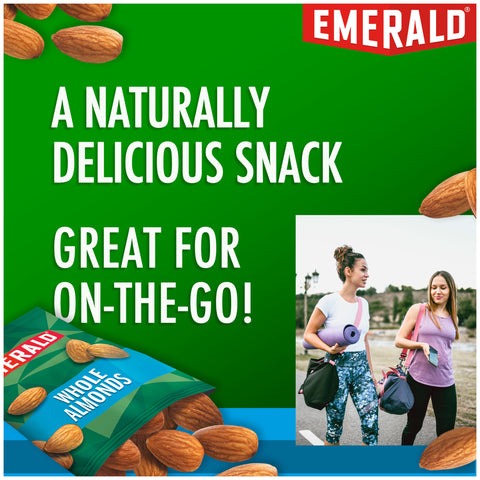 Emerald Natural Almonds, 0.63 Ounce - 7 per pack -- 12 packs per case.