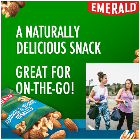 Emerald Natural Walnuts and Almonds, 0.56 Ounce - 7 per pack -- 12 packs per case.