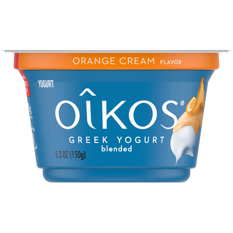Oikos Organic Banana Cream Traditional Greek Yogurt, 5.3 Ounce -- 12 per case.