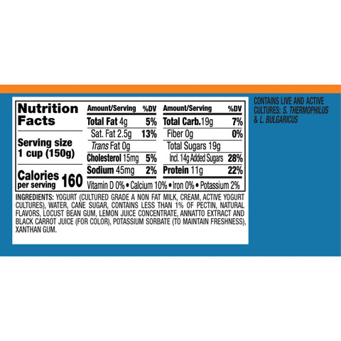 Oikos Organic Banana Cream Traditional Greek Yogurt, 5.3 Ounce -- 12 per case.