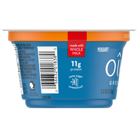 Oikos Organic Banana Cream Traditional Greek Yogurt, 5.3 Ounce -- 12 per case.