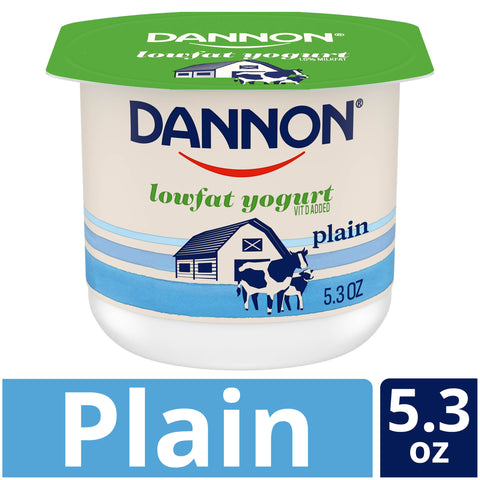 Dannon All Natural Original Plain Lowfat Yogurt, 6 Ounce -- 12 per case.