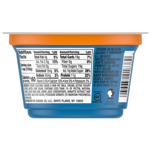 Oikos Organic Banana Cream Traditional Greek Yogurt, 5.3 Ounce -- 12 per case.