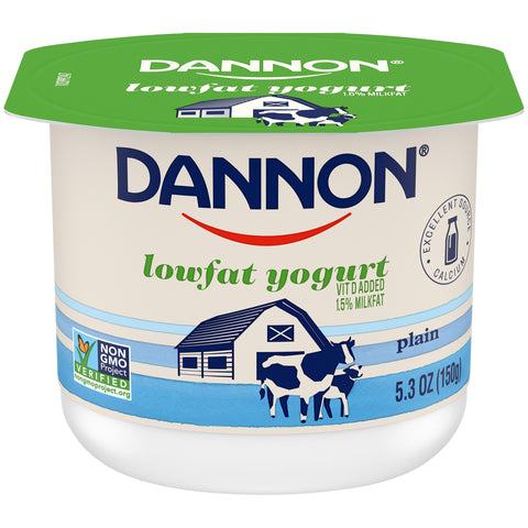 Dannon All Natural Original Plain Lowfat Yogurt, 6 Ounce -- 12 per case.