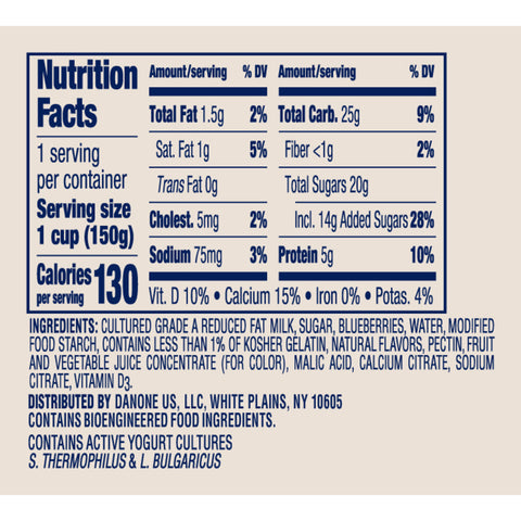 Yogurt Blueberry Low Fat Fruit On The Bottom
