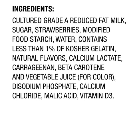 Yogurt Strawberry Low Fat Fob