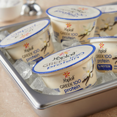 Yoplait 100 Calorie Vanilla Greek Yogurt, 5.3 Ounce -- 12 per case.