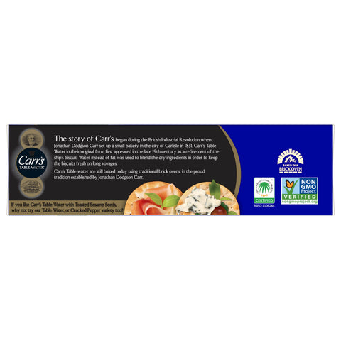 Carr's® CRACKER TABLE WATER® BAKED W/ TOASTED SESAME SEEDS