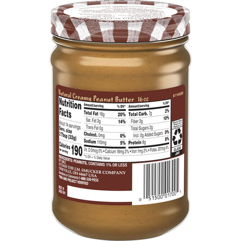 Smucker's® PEANUT BUTTER CREAMY NATURAL