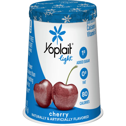Yoplait Light Very Cherry Yogurt, 6 Ounce -- 12 per case.