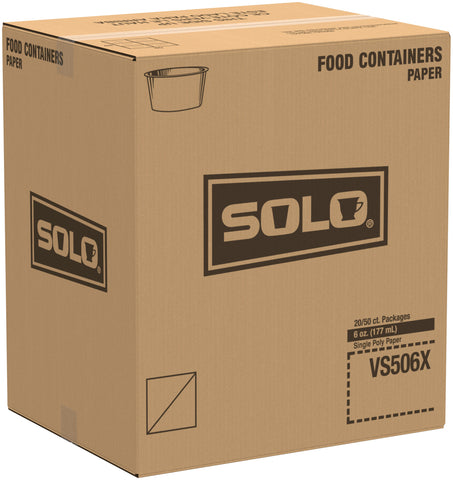 Solo Symphony® CONTAINER PAPER FOOD SINGLE SIDED POLY 6 OZ