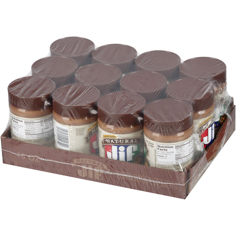 Jif Natural Crunchy Peanut Butter, 16 Ounce -- 12 per case.