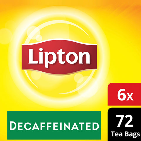 Lipton Decaffeinated Black Enveloped Hot Tea Bags, 72 count -- 6 per case