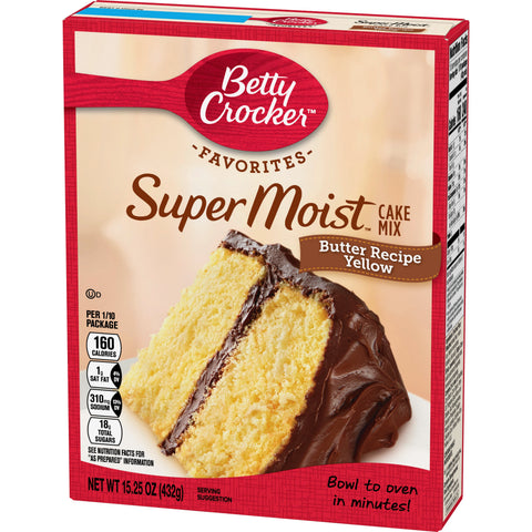 Betty Crocker® CAKE MIX YELLOW SUPERMOIST BUTTER RECIPE