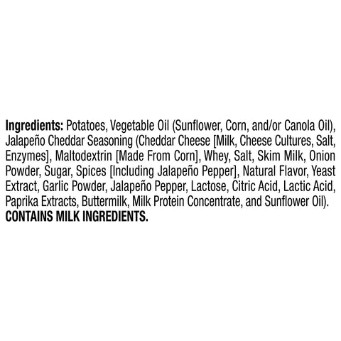 Lays Kettle Cooked Jalapeno and Cheddar Potato Chips, 1.375 Ounce -- 64 per case.