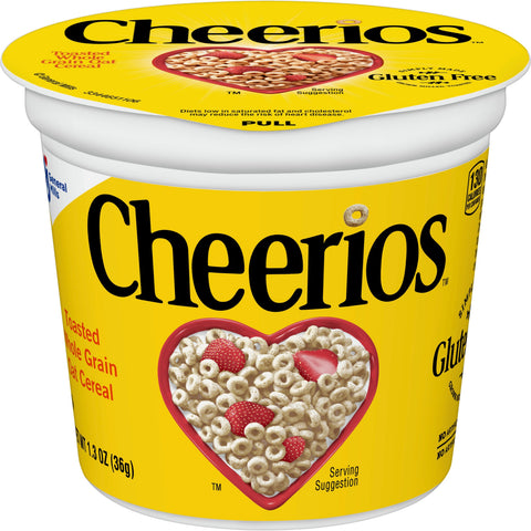 Cheerios Cereal in a Cup, 1.3 Ounce -- 10 per case.