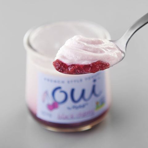 Oui By Yoplait Black Cherry French Style Yogurt, 5 Ounce -- 8 per case.