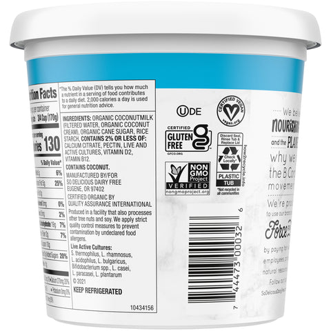 Yogurt Alternative Coconut Milk Vanilla Plain