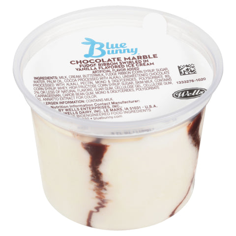 Blue Bunny Chocolate Marble Ice Cream Cup, 4 Fluid Ounce -- 48 per case