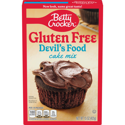 Betty Crocker Gluten Free Devils Food Cake Mix, 15 Ounce -- 6 per case.