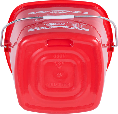 Carlisle PAIL SANITIZING SQUARE RED 8 QT