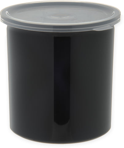 Carlisle CROCK POLY-TUF™ W/ LID BLACK 1.2 QT