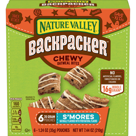 Nature Valley® SNACK BACKPACKER™ CHEWY OATMEAL BITES S’MORES