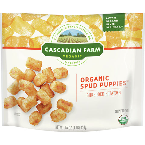 Cascadian Farm Spud Puppies Organic Crispy Golden Potato, 16 Ounce -- 12 per case.