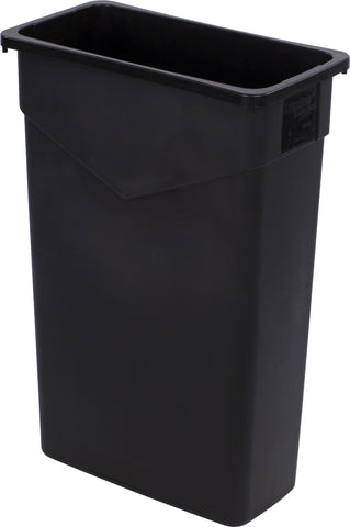 Container Waste Trimline™ Rectangle Trash Can Black 23 Gal