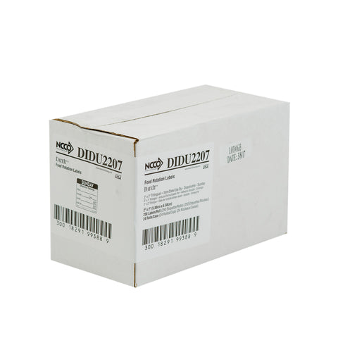 Label Trilingual Item/date/use By Dissolving Black Sunday 2x2