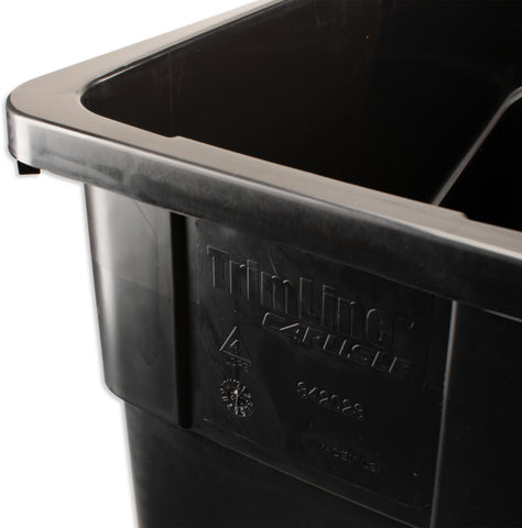 Container Waste Trimline™ Rectangle Trash Can Black 23 Gal