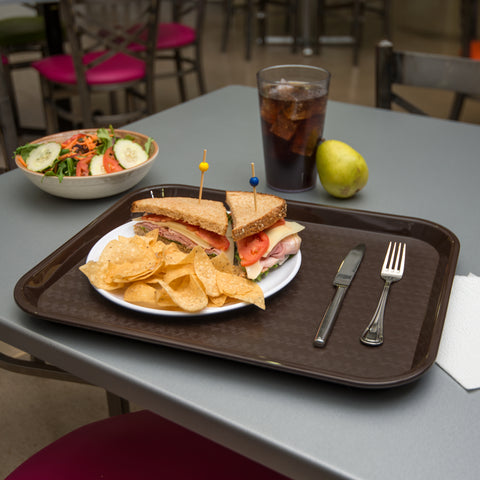 Sysco Brand TRAY CAFE PLASTIC CHOCOLATE 14X18