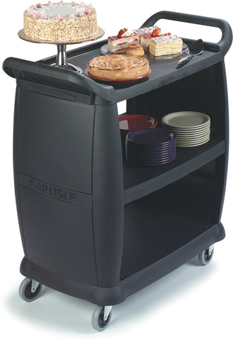 Carlisle CART SMALL BUSSING & TRANSPORT BLACK 18X36.25X38 300 LB CAPACITY