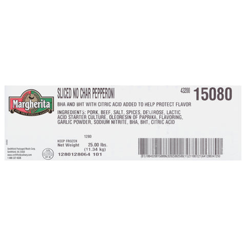 Pavone PEPPERONI SLICED NO CHAR 14-16/OZ