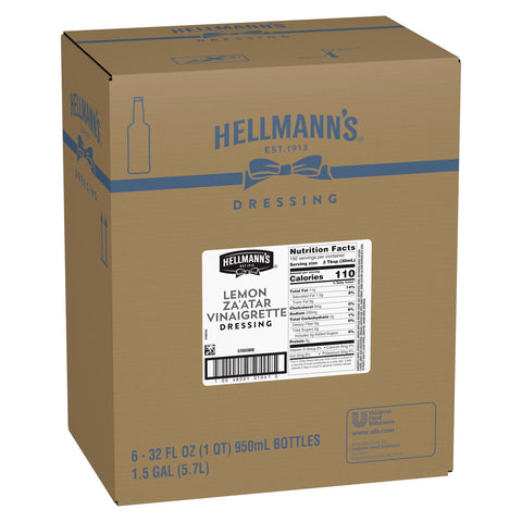 Hellmann's® DRESSING VINAIGRETTE LEMON ZA'ATAR SALAD BAR BOTTLE