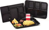 Tray Serving Right-hand 6-compartment Green