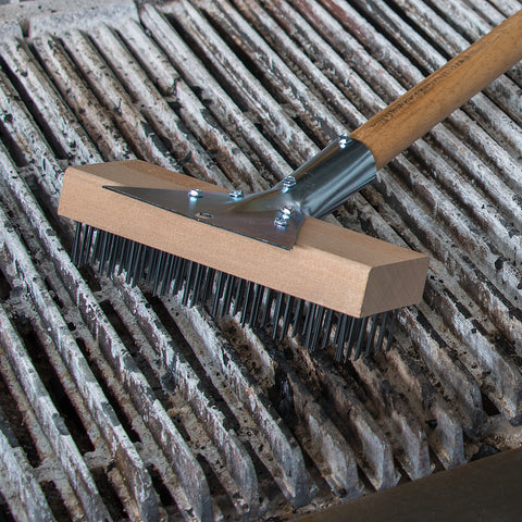 Brush Oven & Grill Brush W/scraper & Flat Carbon Steel Bristles 30
