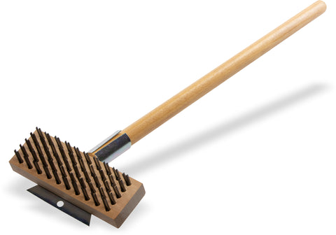 Brush Oven & Grill Brush W/scraper & Flat Carbon Steel Bristles 30
