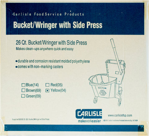 Mop Bucket Wringer Combo Yellow 26 Ct