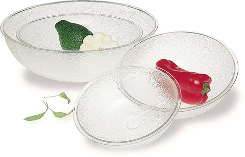 Bowl Salad Plastic Pebbled Clear 8