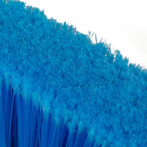 Broom Lobby Duo-sweep® Wide Light Industrial Flagged W/ Blue Metal Threaded Handle Blue 11