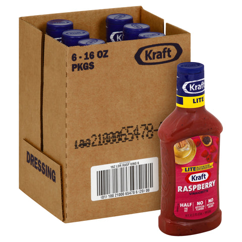 Light Done Right Raspberry Vinaigrette Dressing, 16 Ounce -- 6 Case